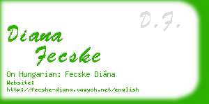 diana fecske business card