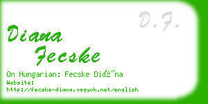 diana fecske business card